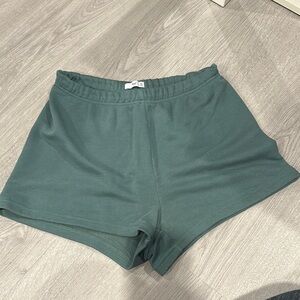 TNA Green Athletic Shorts with Elastic Waistband